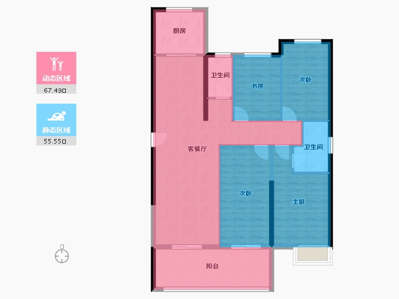 福建省-莆田市-凯天青山城峰璟-111.77-户型库-动静分区