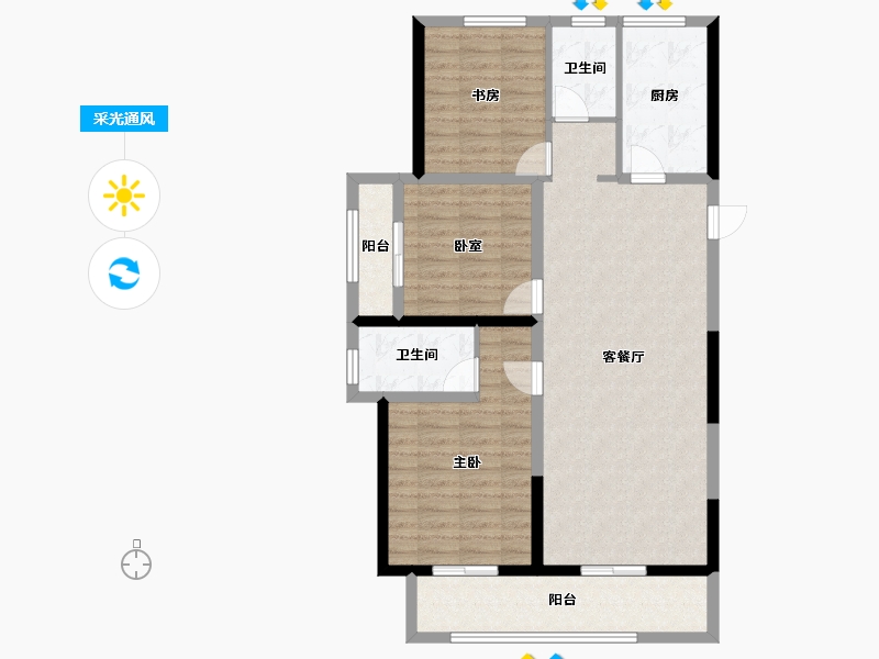 河南省-开封市-绿城·春江明月-97.14-户型库-采光通风