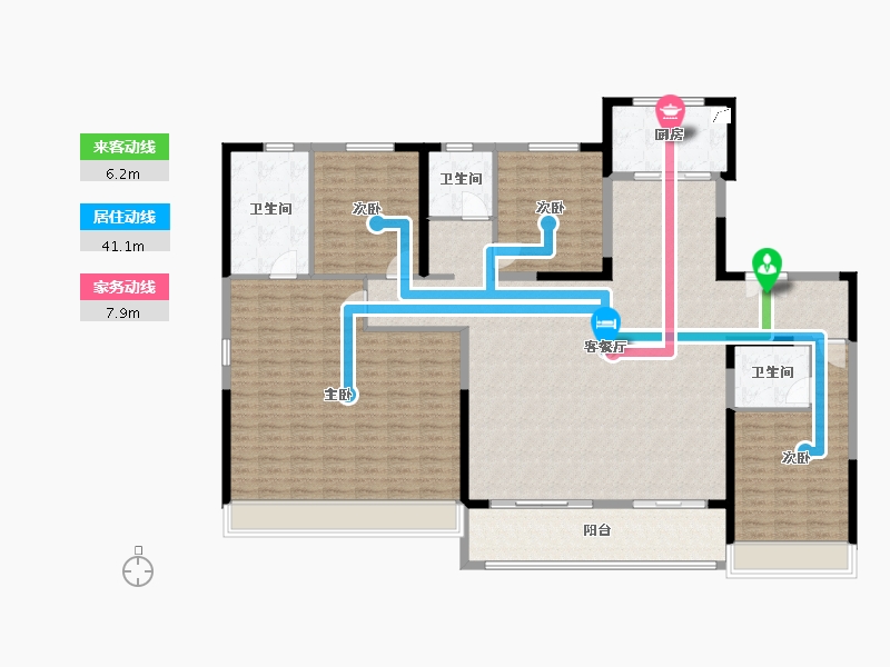 陕西省-渭南市-萨达-116.00-户型库-动静线