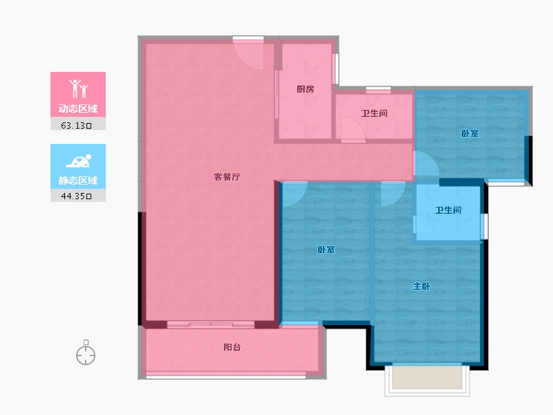 广西壮族自治区-钦州市-中地滨江壹號-97.60-户型库-动静分区