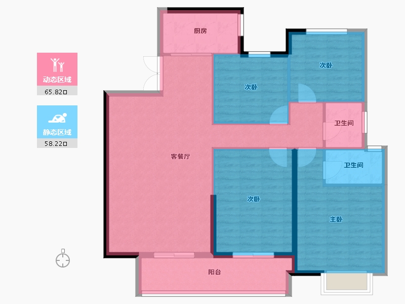 福建省-莆田市-凯天青山城峰璟-112.94-户型库-动静分区