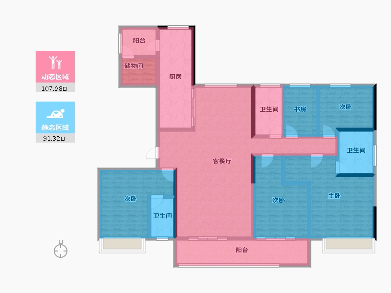 山东省-烟台市-碧桂园莱阳首府-178.11-户型库-动静分区