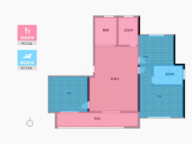 山东省-济宁市-龙翔御书坊-126.15-户型库-动静分区