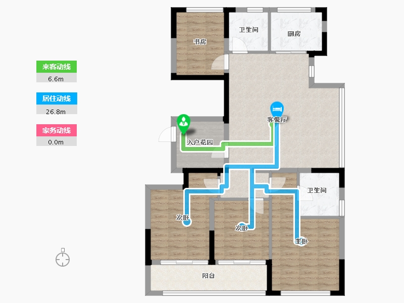 浙江省-金华市-万固悦府-108.80-户型库-动静线