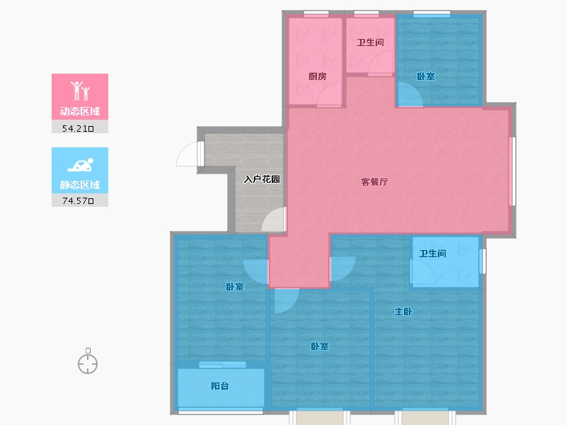 河南省-濮阳市-冶都上和院-126.40-户型库-动静分区