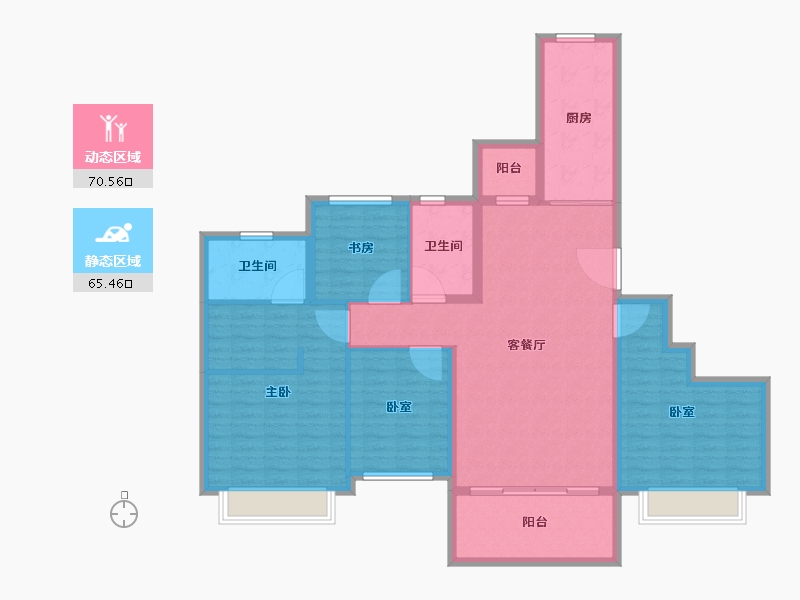 山东省-济宁市-济宁恒大御峰-122.68-户型库-动静分区