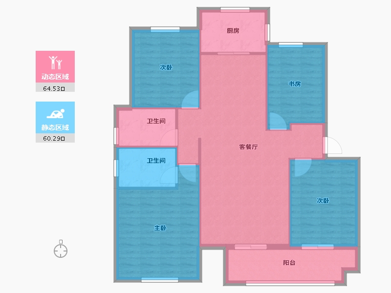 河南省-周口市-郸城方远洺水城-114.39-户型库-动静分区