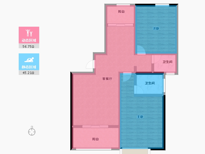 福建省-莆田市-世茂云璟-90.96-户型库-动静分区