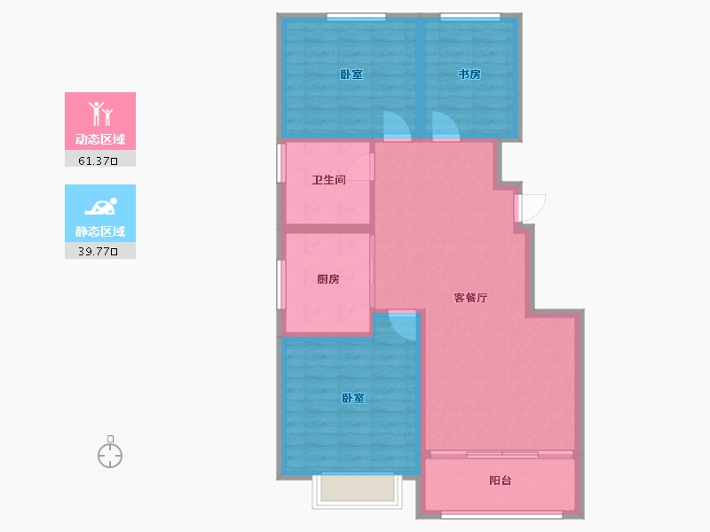 山东省-济宁市-文庭雅苑-91.26-户型库-动静分区