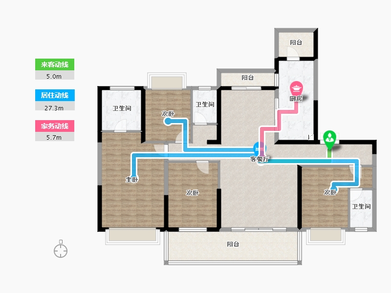 湖南省-郴州市-郴州碧桂园翘楚棠-154.95-户型库-动静线