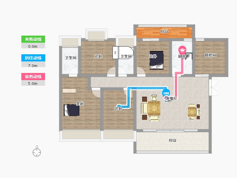 湖南省-邵阳市-美大学府-118.73-户型库-动静线