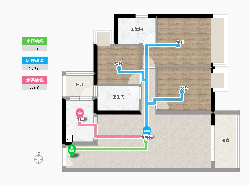 海南省-文昌市-合景·月亮湾-80.49-户型库-动静线