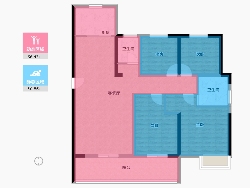 福建省-莆田市-凯天青山城峰璟-104.68-户型库-动静分区