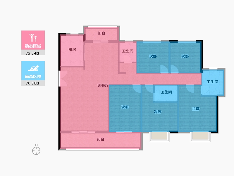 福建省-莆田市-凯天青山城峰璟-137.00-户型库-动静分区