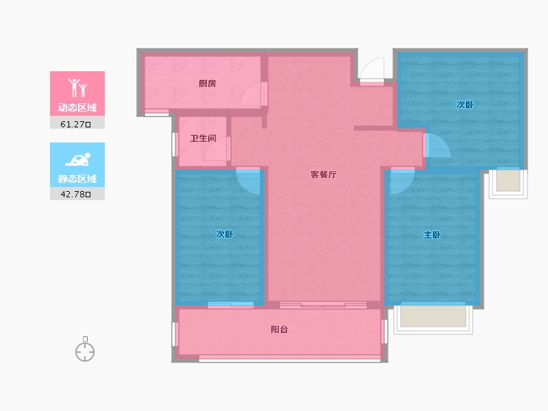 山东省-济宁市-睿湖印象-93.00-户型库-动静分区