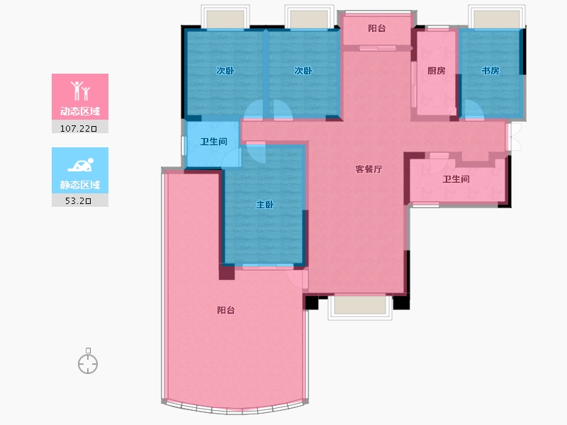 湖南省-张家界市-福天古庸院子-143.74-户型库-动静分区