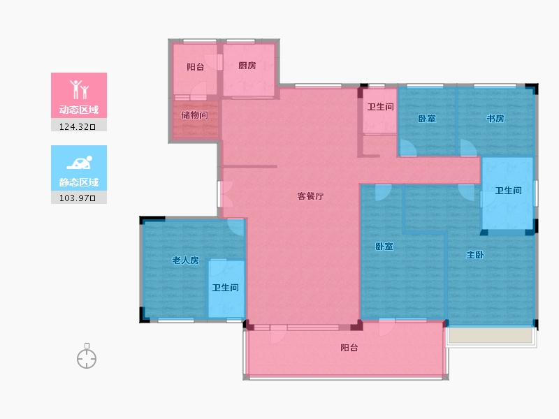 山东省-济宁市-碧桂园云地天启-209.93-户型库-动静分区