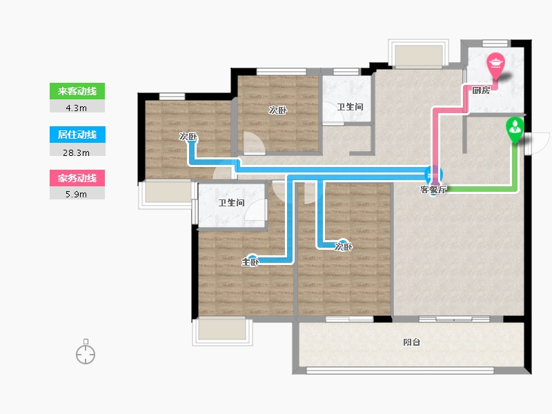 福建省-莆田市-凯天青山城峰璟-117.87-户型库-动静线