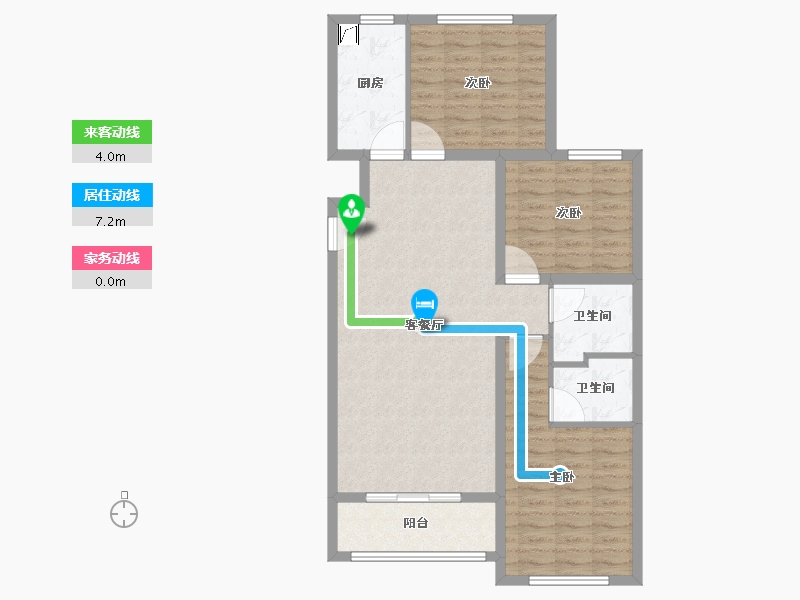 河北省-邢台市-玫瑰园-91.00-户型库-动静线