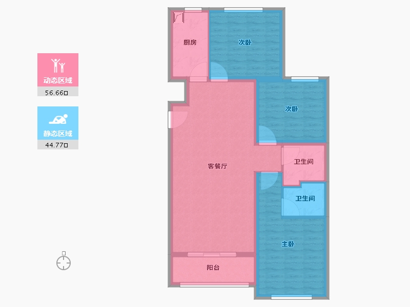 河北省-邢台市-玫瑰园-91.00-户型库-动静分区