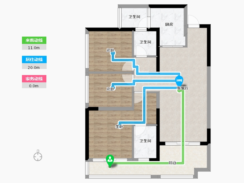 贵州省-贵阳市-融创九璟湾-89.71-户型库-动静线