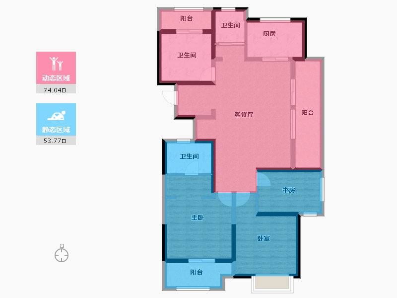 河南省-开封市-绿城·春江明月-113.06-户型库-动静分区