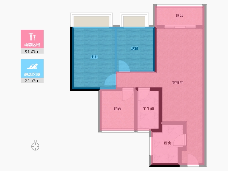 广东省-清远市-碧桂园智慧未来城-63.58-户型库-动静分区