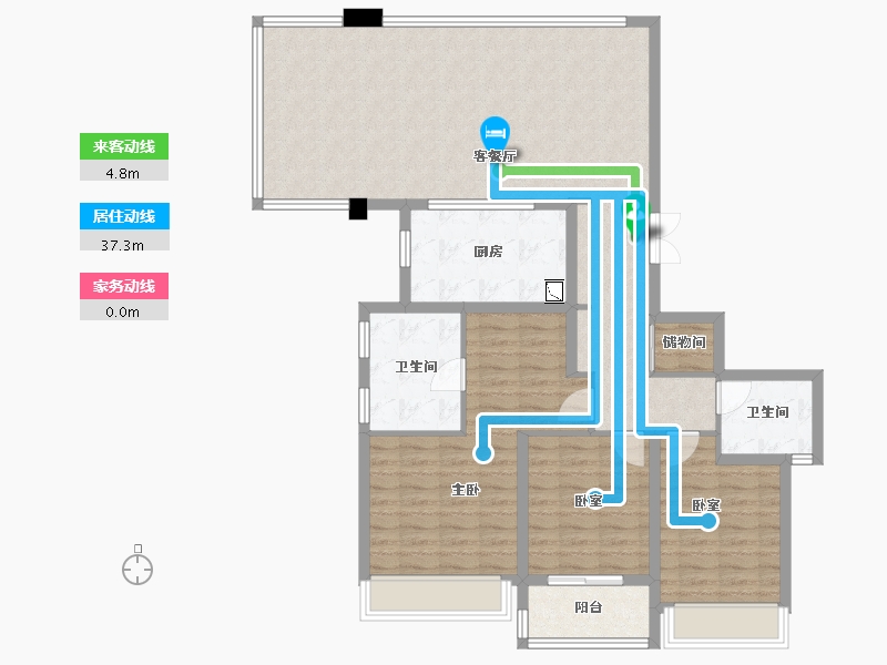 浙江省-温州市-万科翡翠心湖.-114.40-户型库-动静线