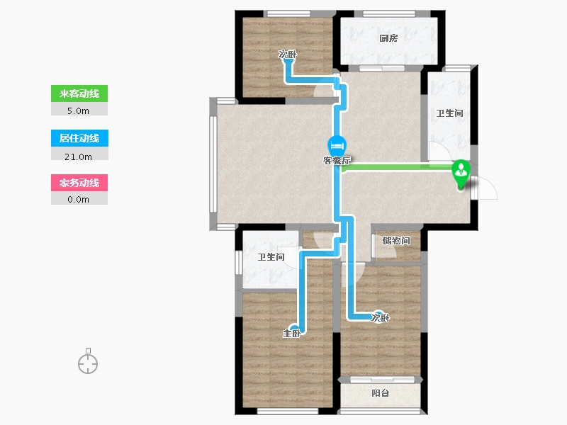 山东省-烟台市-昌升荣华苑-99.20-户型库-动静线