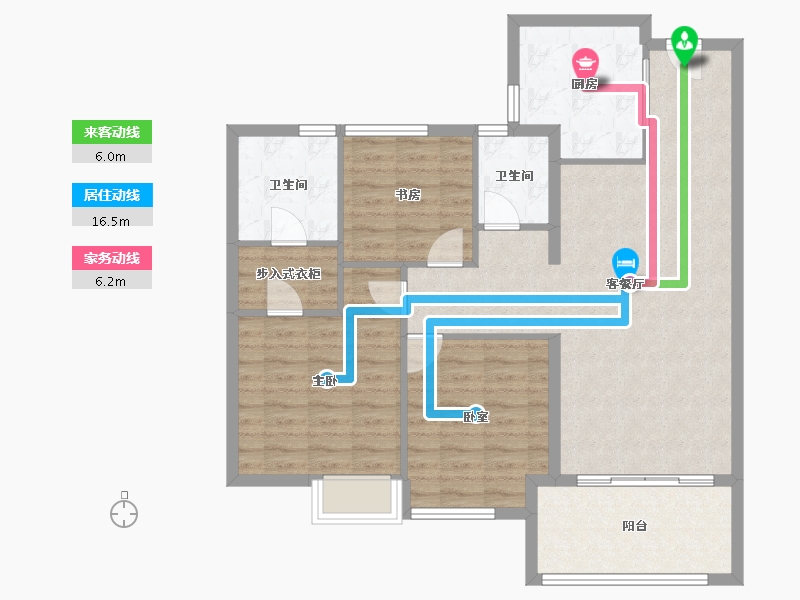 福建省-福州市-水晶榕著-96.63-户型库-动静线