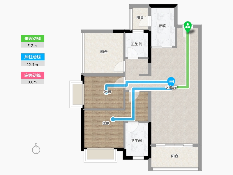 广东省-清远市-碧桂园智慧未来城-78.86-户型库-动静线