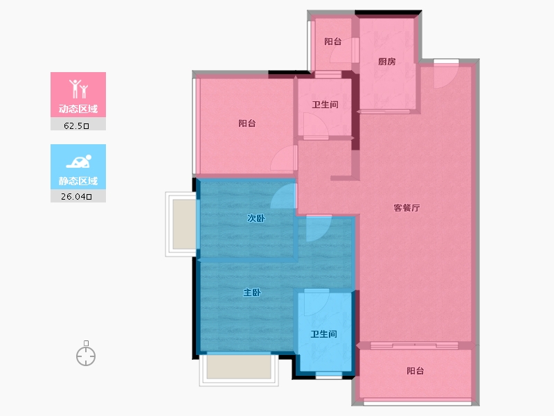 广东省-清远市-碧桂园智慧未来城-78.86-户型库-动静分区