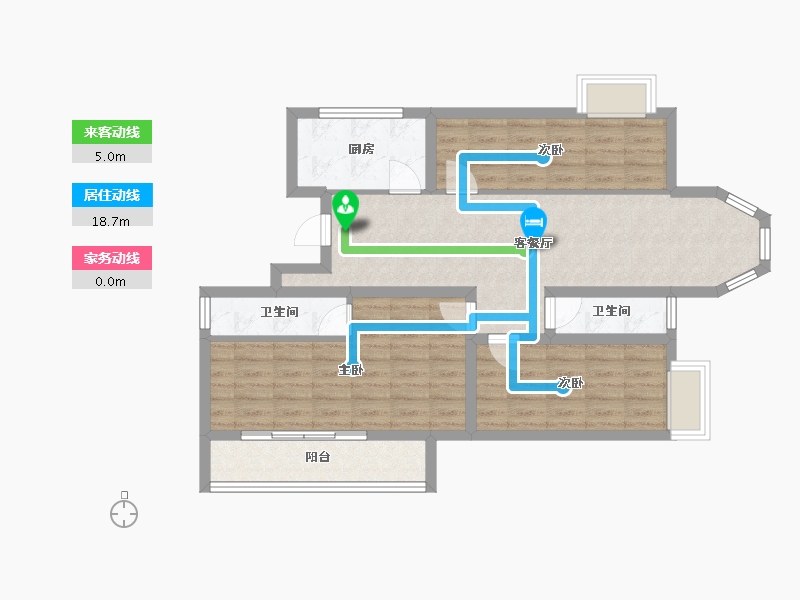 山东省-烟台市-半岛蓝庭-83.81-户型库-动静线