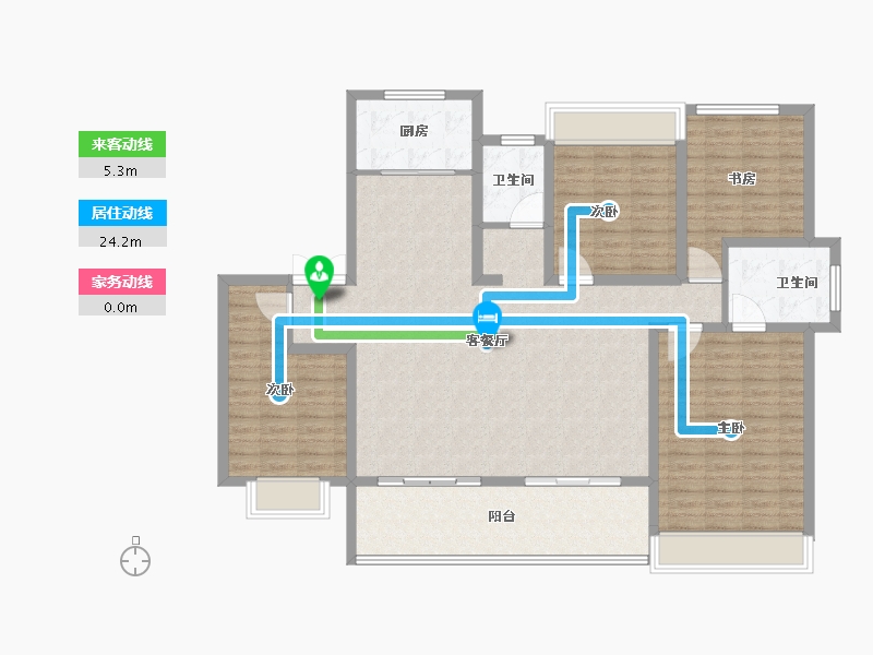 江苏省-淮安市-水沐明悦府-136.00-户型库-动静线