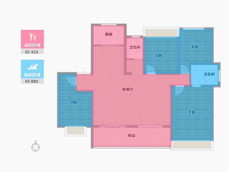 江苏省-淮安市-水沐明悦府-136.00-户型库-动静分区