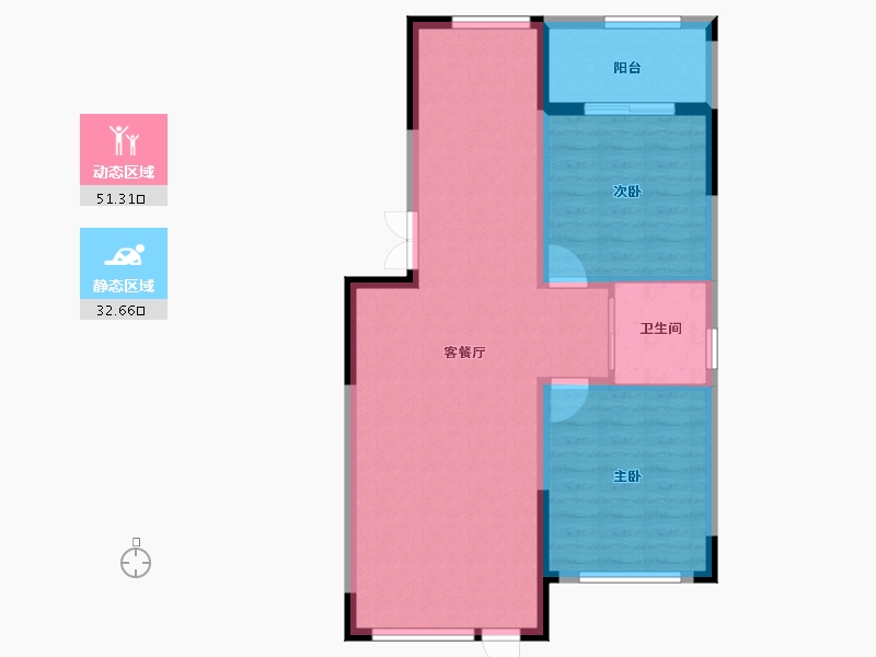 辽宁省-抚顺市-电建地产海赋外滩-76.36-户型库-动静分区