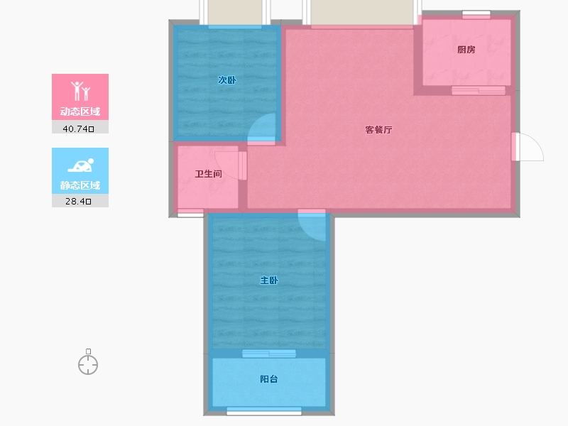 湖北省-荆州市-楚天家园-61.36-户型库-动静分区