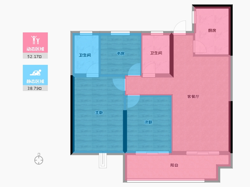 福建省-莆田市-富力院士廷-81.97-户型库-动静分区