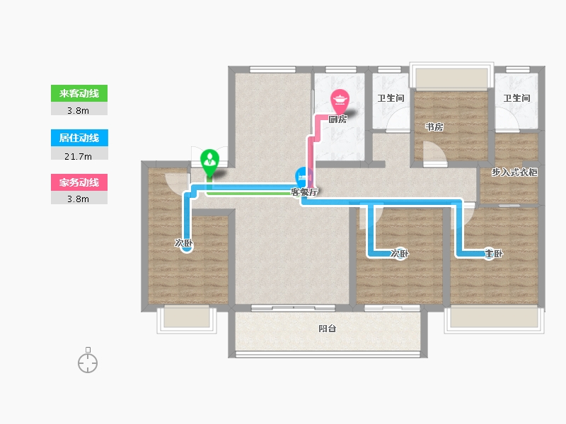 江苏省-淮安市-水沐明悦府-117.61-户型库-动静线