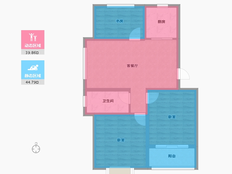 山东省-烟台市-日昇山水苑-75.40-户型库-动静分区