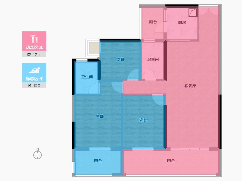 广东省-韶关市-正德玥珑山-95.41-户型库-动静分区