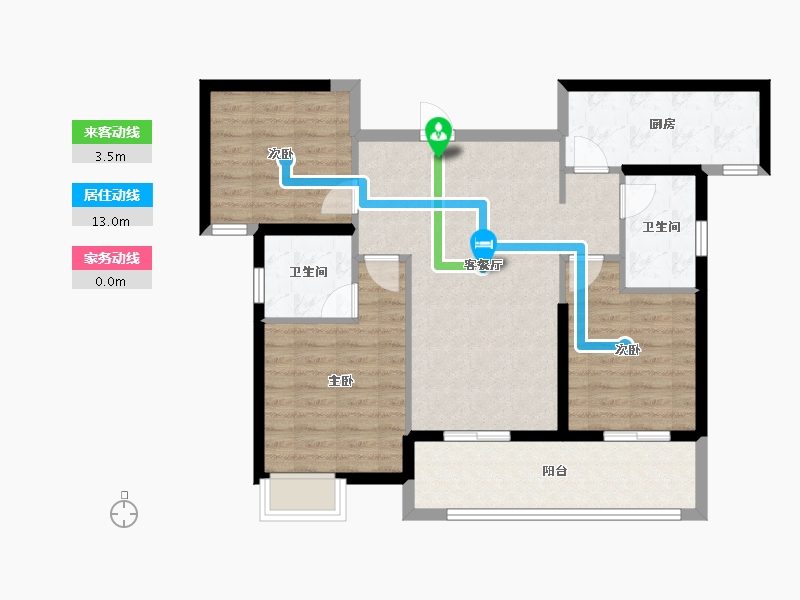 福建省-莆田市-富力院士廷-87.88-户型库-动静线