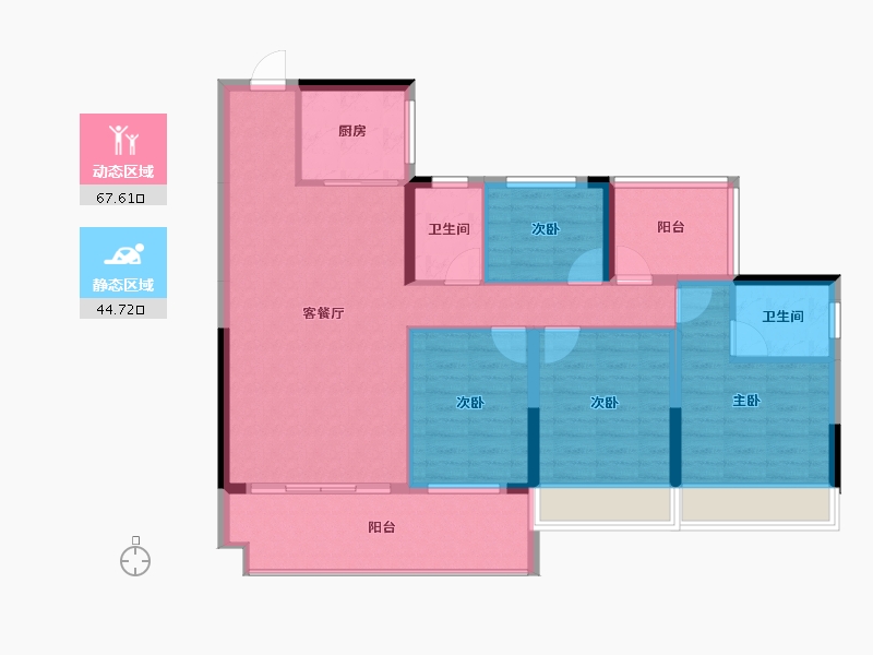 广西壮族自治区-贵港市-精通熙悦-100.90-户型库-动静分区