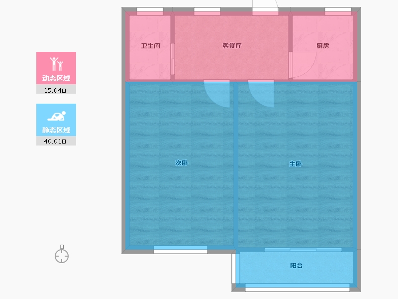 江苏省-无锡市-蓓蕾新村-50.00-户型库-动静分区