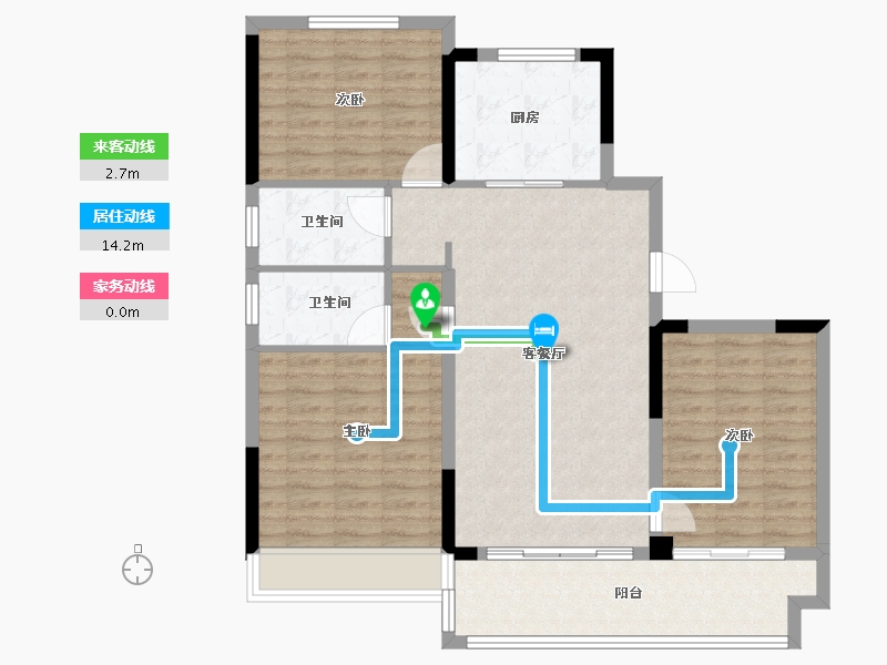 江苏省-淮安市-金湖碧桂园-100.00-户型库-动静线