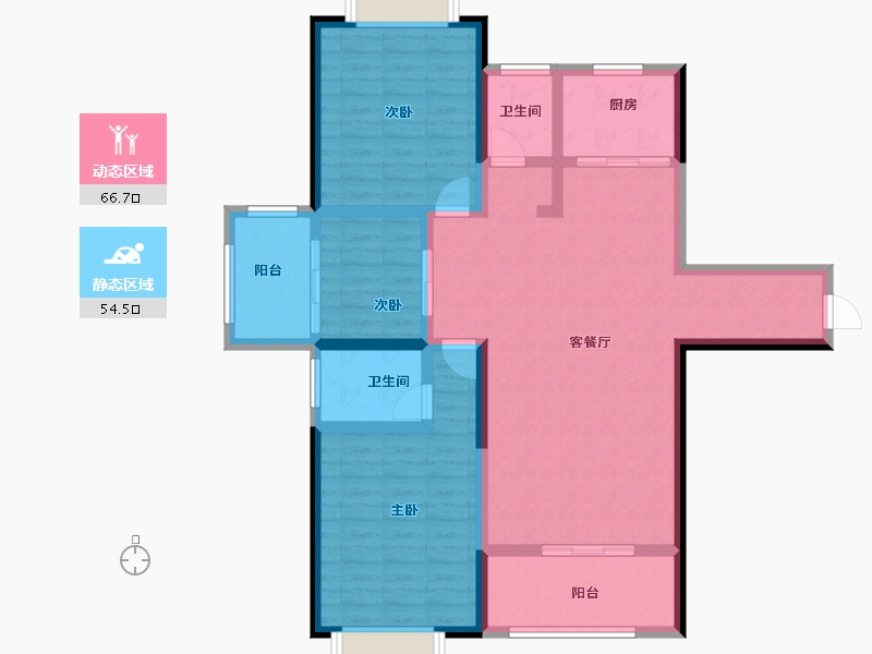 福建省-莆田市-世茂云璟-108.32-户型库-动静分区