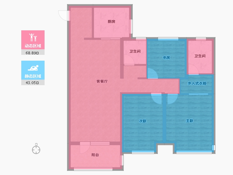 山东省-济宁市-祥生东方樾-100.00-户型库-动静分区