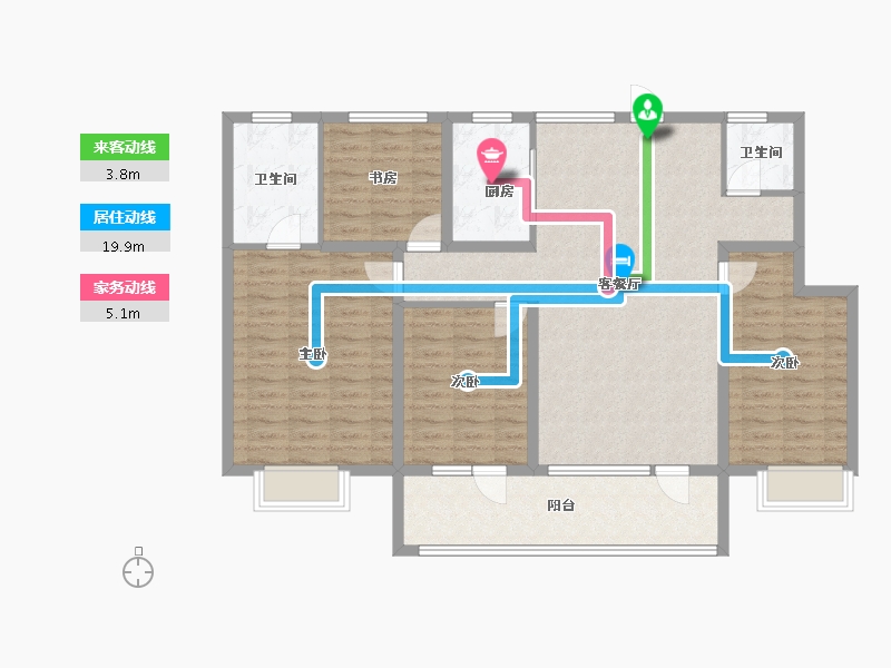 山东省-济宁市-九巨龙龙城华府-117.44-户型库-动静线