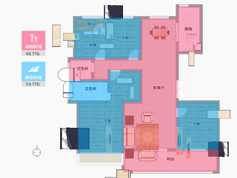 山东省-济宁市-保利时光印象-112.16-户型库-动静分区