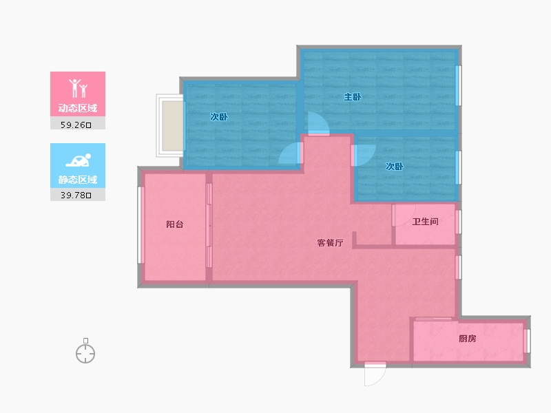 山东省-济宁市-裕隆·圣都花园-88.86-户型库-动静分区